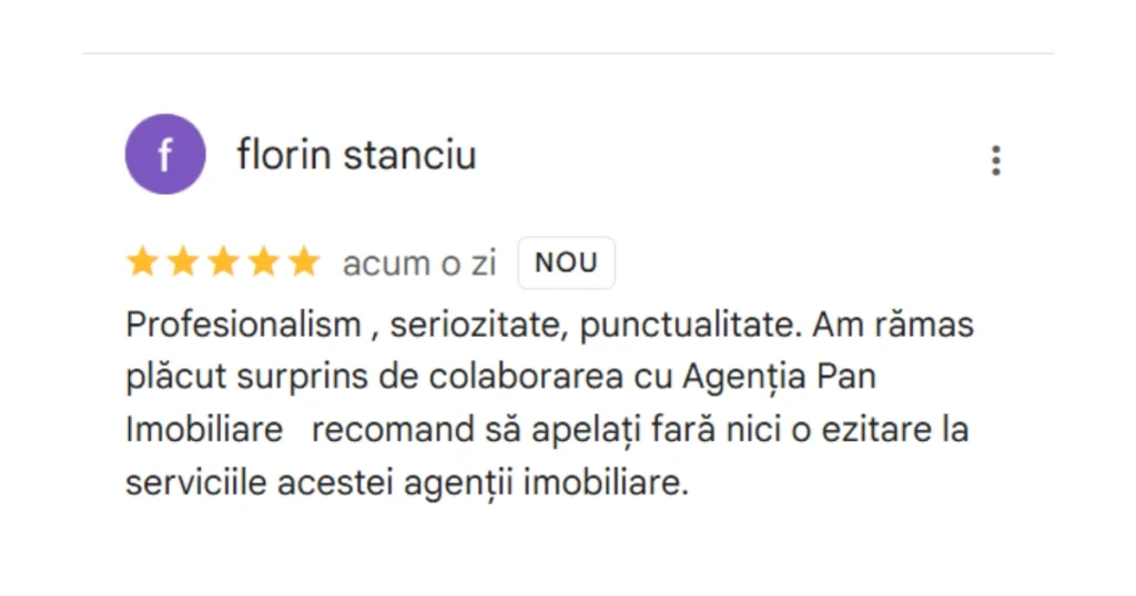 Recenzie proprietar studio vândut Building Ștefan Mamaia Nord